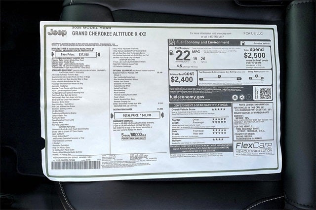 2025 Jeep Grand Cherokee GRAND CHEROKEE ALTITUDE X 4X2