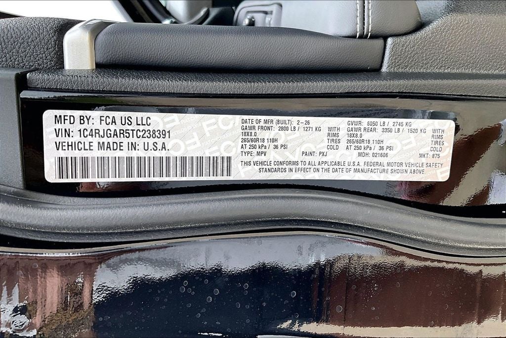 2026 Jeep Grand Cherokee GRAND CHEROKEE LAREDO ALTITUDE 4X2