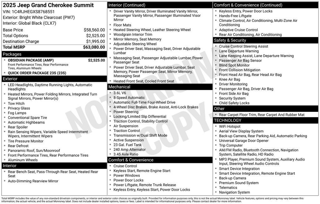2025 Jeep Grand Cherokee Summit
