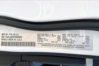 2026 Jeep Grand Cherokee L GRAND CHEROKEE L LAREDO ALTITUDE 4X2