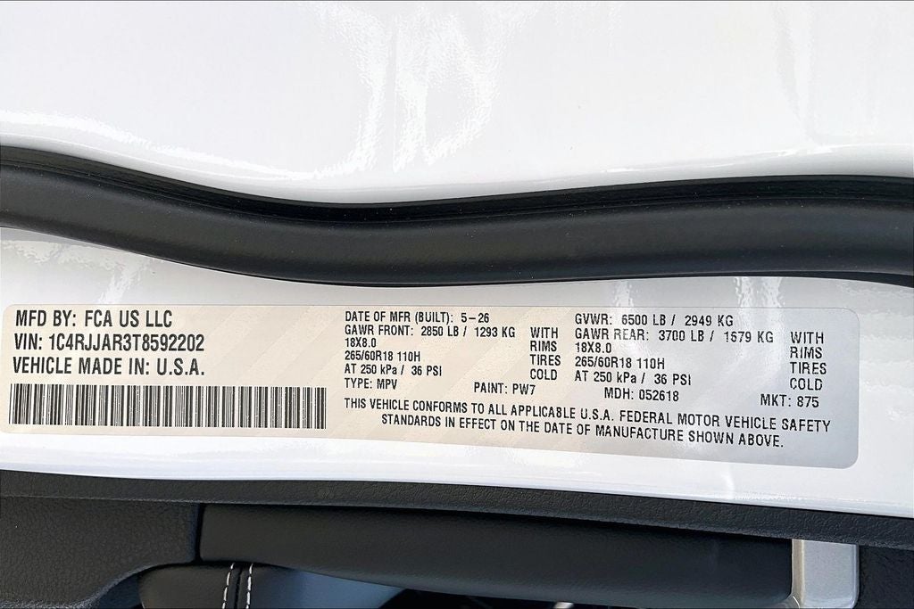 2026 Jeep Grand Cherokee L GRAND CHEROKEE L LAREDO ALTITUDE 4X2