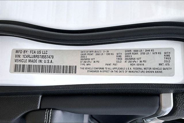 2026 Jeep Grand Cherokee L GRAND CHEROKEE L LIMITED 4X2