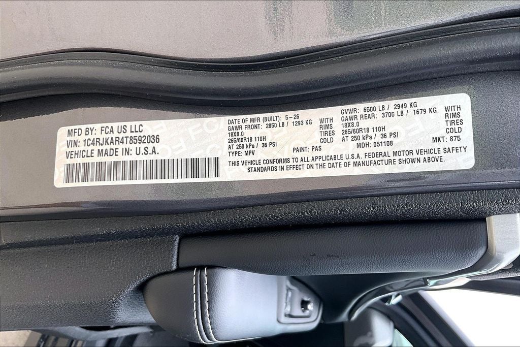 2026 Jeep Grand Cherokee L GRAND CHEROKEE L LAREDO ALTITUDE 4X4