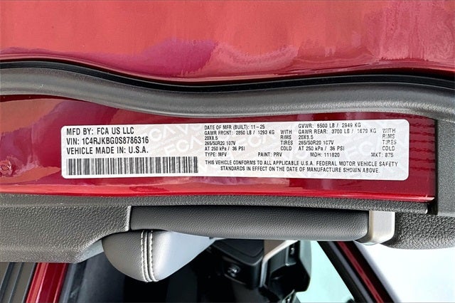 2025 Jeep Grand Cherokee L GRAND CHEROKEE L LIMITED 4X4