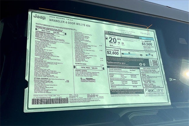 2025 Jeep Wrangler WRANGLER 4-DOOR WILLYS