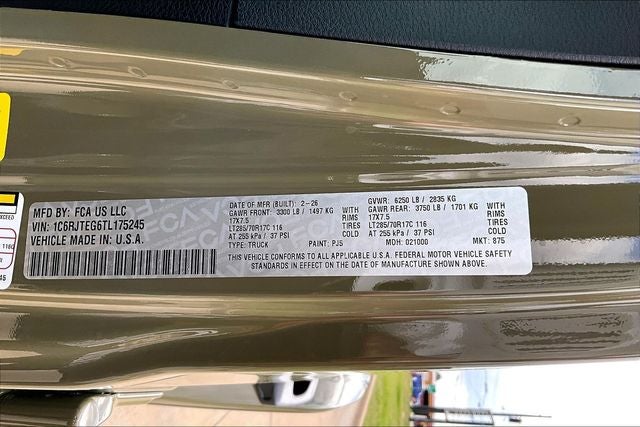 2026 Jeep Gladiator GLADIATOR MOJAVE 4X4