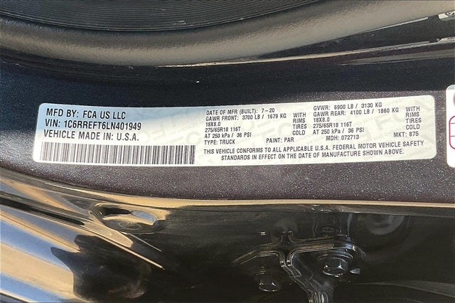 2020 RAM 1500 Big Horn Crew Cab 4x2 5'7' Box