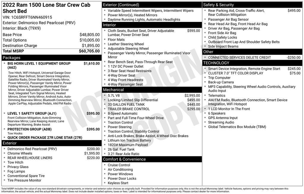2022 RAM 1500 Big Horn/Lone Star