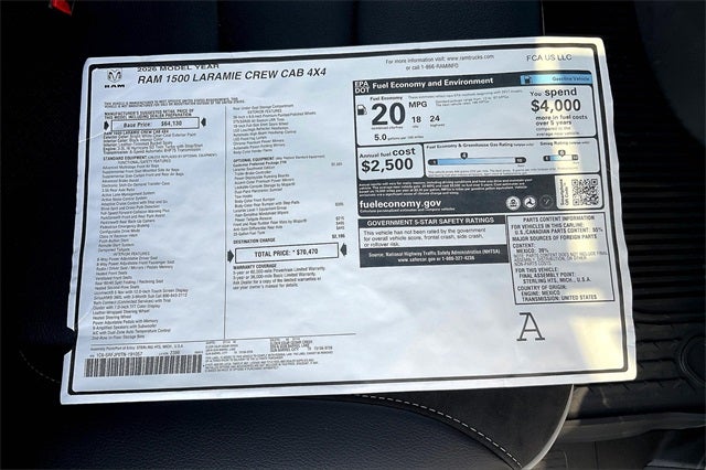 2026 RAM Ram 1500 RAM 1500 LARAMIE CREW CAB 4X4 5'7' BOX