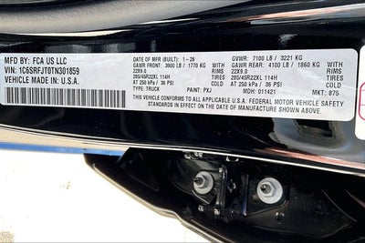 2026 RAM Ram 1500 RAM 1500 LARAMIE CREW CAB 4X4 5'7' BOX