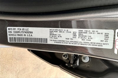 2026 RAM Ram 1500 RAM 1500 LARAMIE CREW CAB 4X4 5'7' BOX