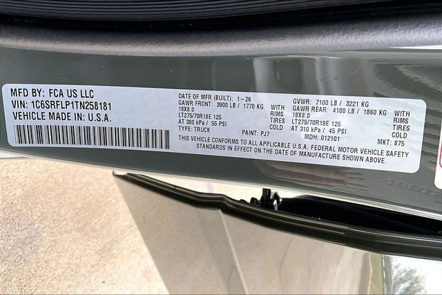 2026 RAM Ram 1500 RAM 1500 REBEL CREW CAB 4X4 5'7' BOX