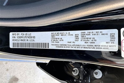 2026 RAM Ram 1500 RAM 1500 REBEL CREW CAB 4X4 5'7' BOX