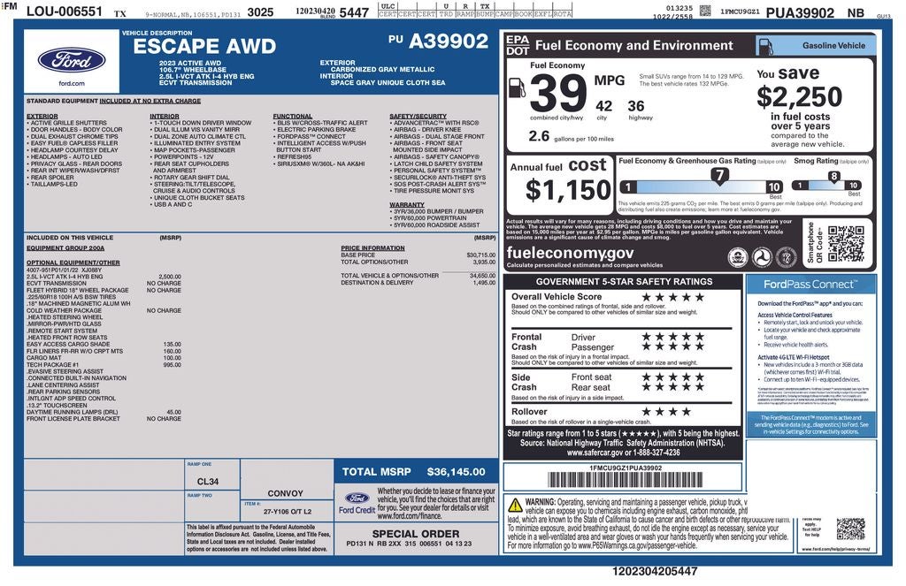 2023 Ford Escape Active