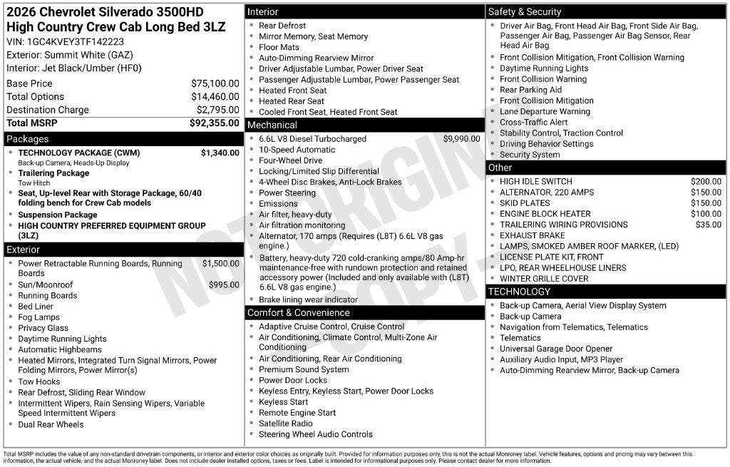 2026 Chevrolet Silverado 3500HD High Country