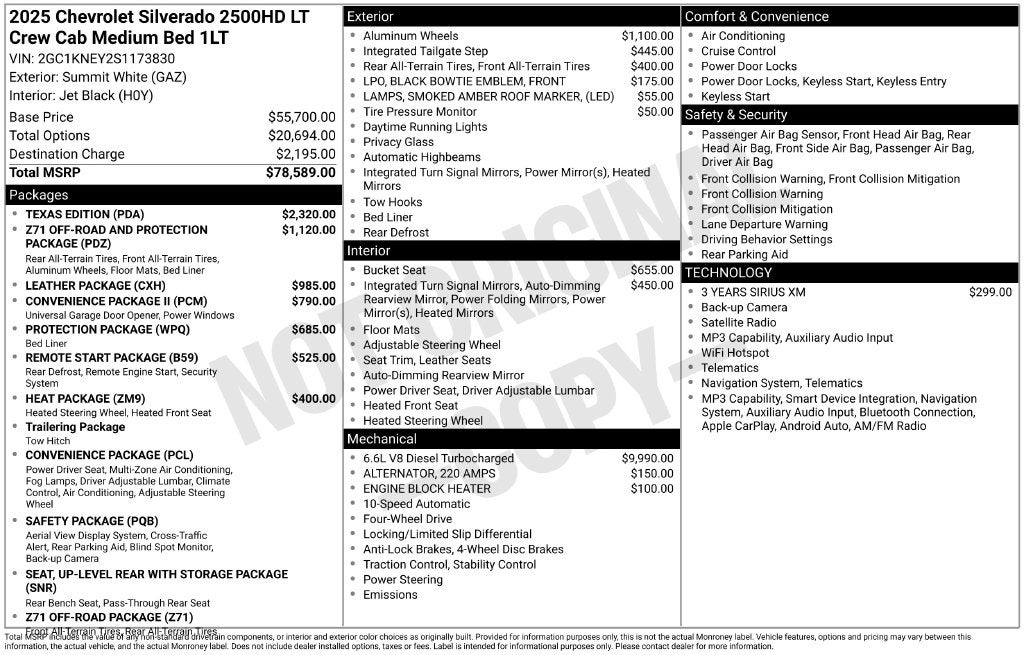 2025 Chevrolet Silverado 2500HD LT