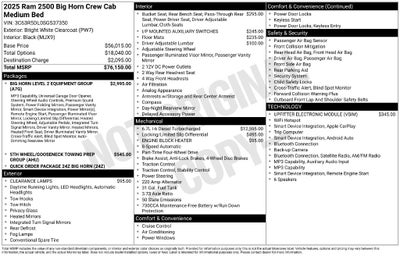 2025 RAM 2500 Big Horn
