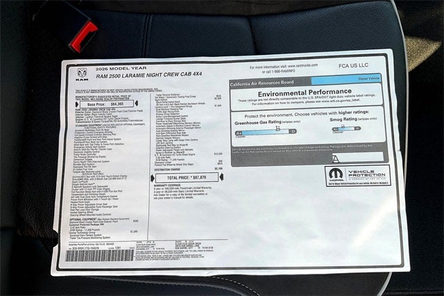 2026 RAM Ram 2500 RAM 2500 LARAMIE CREW CAB 4X4 6'4' BOX