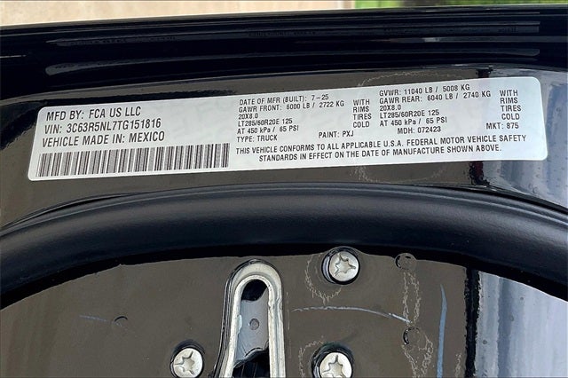 2026 RAM Ram 2500 RAM 2500 LARAMIE MEGA CAB 4X4 6'4' BOX