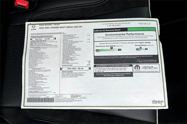 2026 RAM Ram 2500 RAM 2500 LARAMIE MEGA CAB 4X4 6'4' BOX