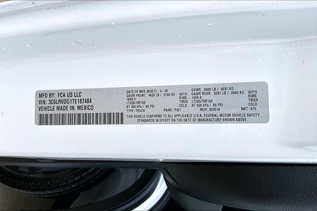 2026 RAM Ram ProMaster RAM PROMASTER 2500 TRADESMAN CARGO VAN HIGH ROOF 159' WB