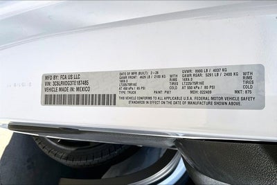 2026 RAM Ram ProMaster RAM PROMASTER 2500 TRADESMAN CARGO VAN HIGH ROOF 159' WB