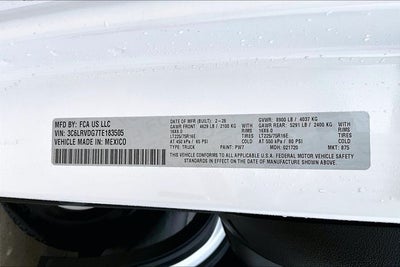 2026 RAM Ram ProMaster RAM PROMASTER 2500 TRADESMAN CARGO VAN HIGH ROOF 159' WB