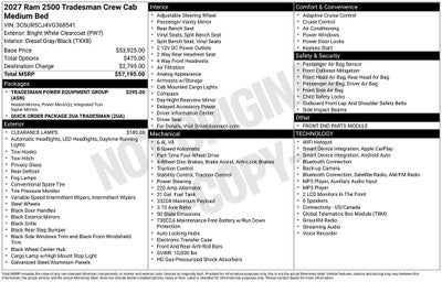 2027 RAM Ram 2500 Tradesman