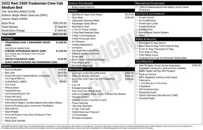 2022 RAM 2500 Tradesman