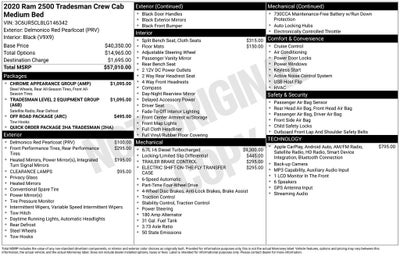 2020 RAM 2500 Tradesman