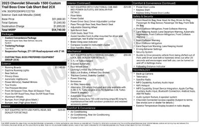 2023 Chevrolet Silverado 1500 Custom Trail Boss