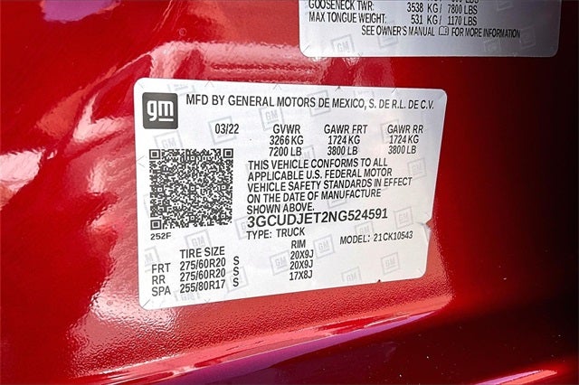 2022 Chevrolet Silverado 1500 4WD Crew Cab Short Bed High Country