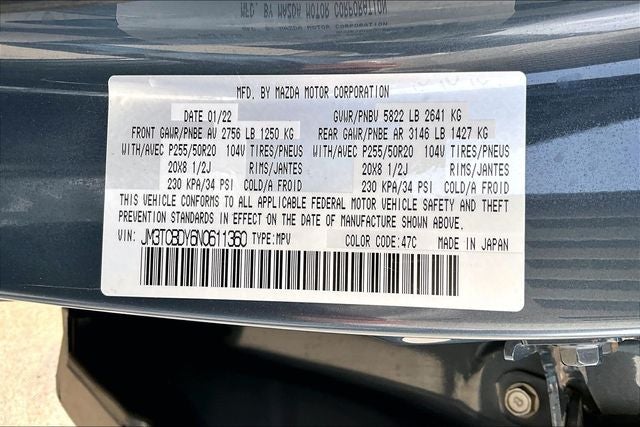 2022 Mazda Mazda CX-9 Carbon Edition